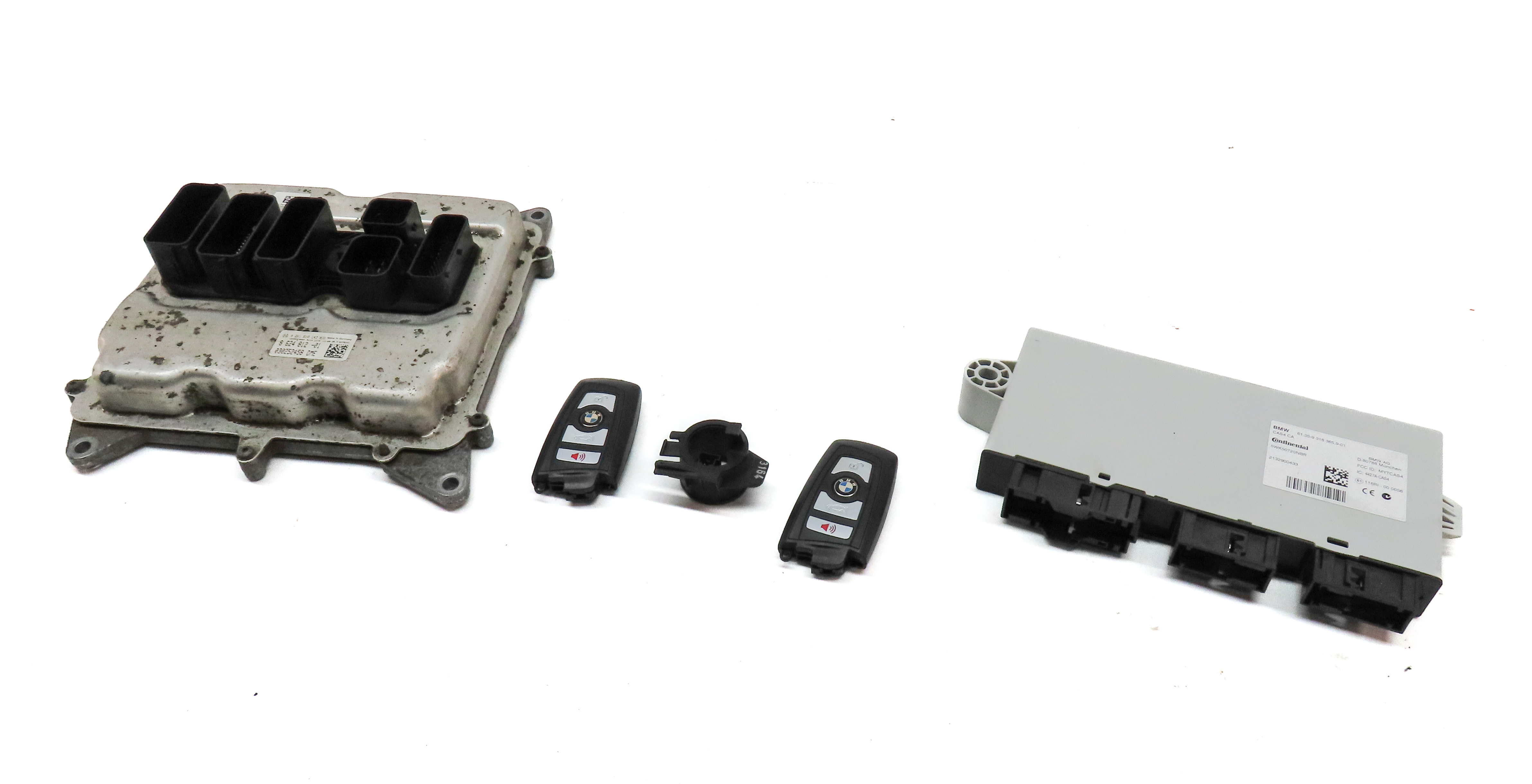 2014 BMW X3 (F25) 2.0L (N20) ENGINE CAS DME IMMOBILIZER CONTROL MODULE SET & KEY — exact item pictured